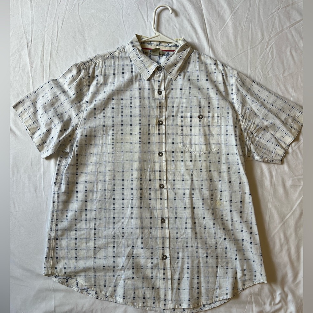 Carbon2Cobalt Blue & White Button Down